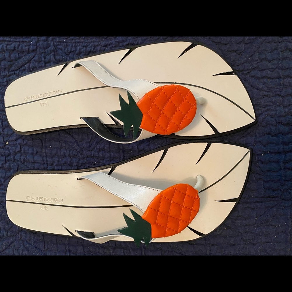 Charles Jourdan Paris Punch A Veg Blanc sandal-new